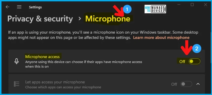 How can privacy settings affect my microphone usage?